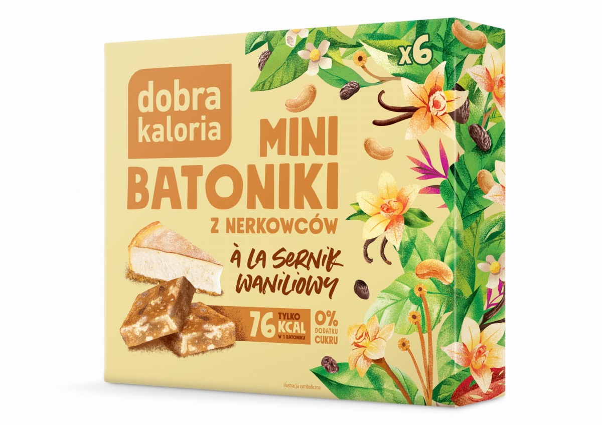 DOBRA KALORIA Mini batoniki serniczek waniliowy 6x17g
