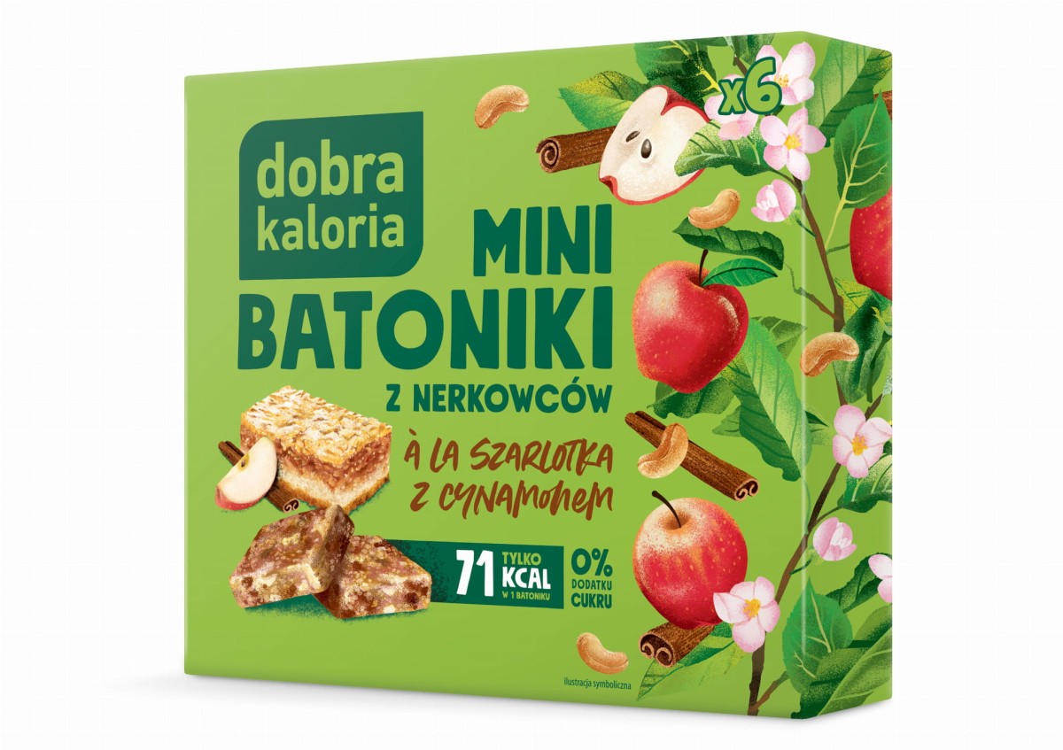 DOBRA KALORIA Mini batoniki szarlotka 6x17g