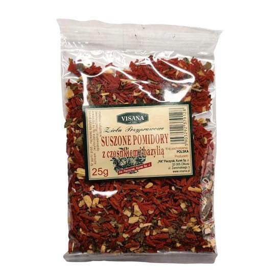 VISANA Suszone pomidory z czosnkiem i bazylią 25g