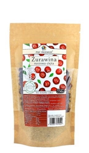 PIĘĆ PRZEMIAN Żurawina słodzona sokiem jabłkowym 250g