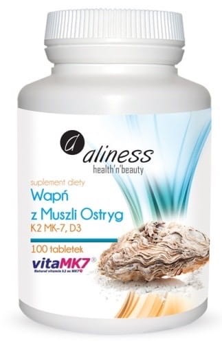 ALINESS Wapń + witaminą K2 MK7 + witaminą D3 100 kapsułek