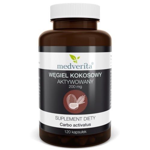 Medverita Węgiel kokosowy aktywowany 120 kapsułek