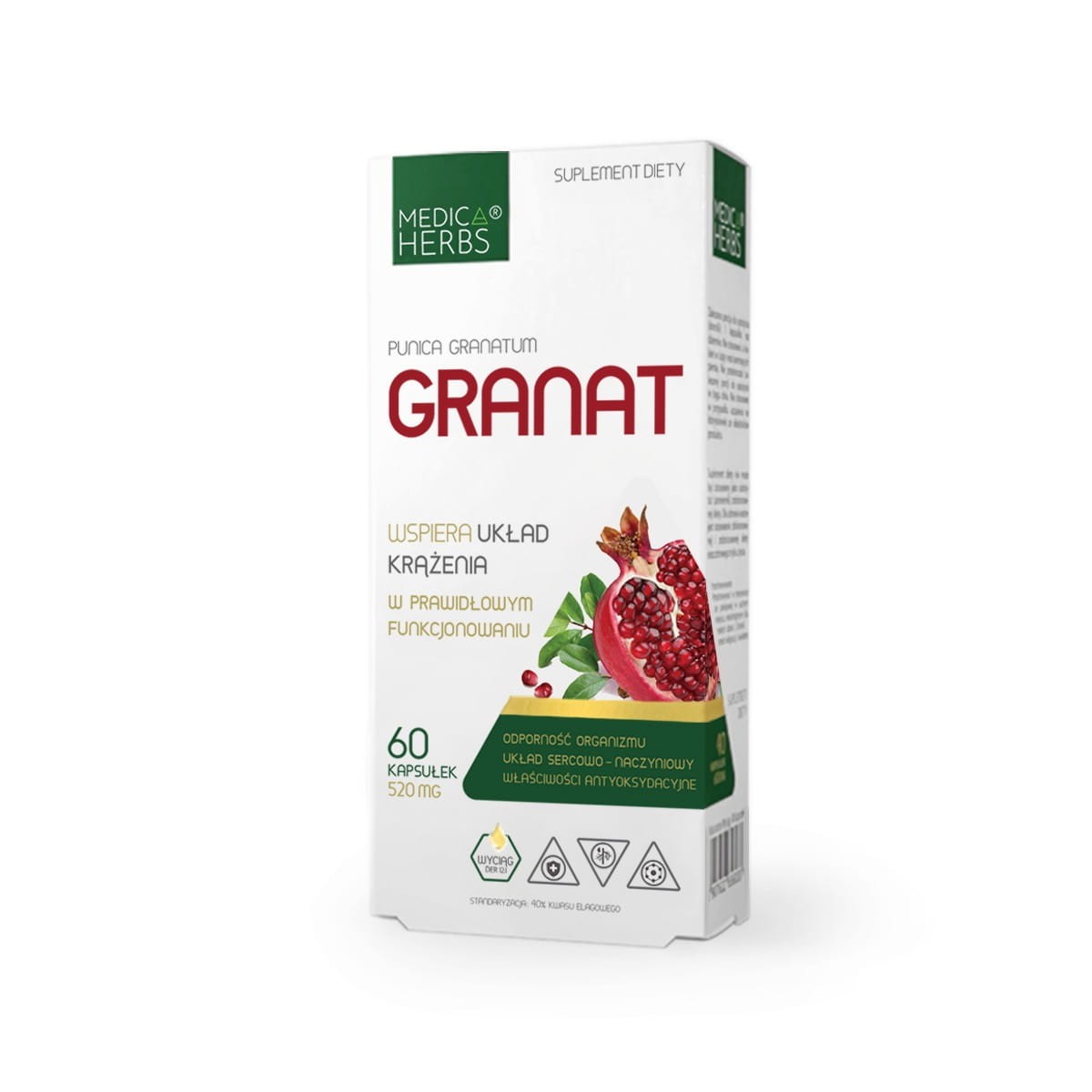 MEDICA HERBS Granat 520mg 60 kapsułek