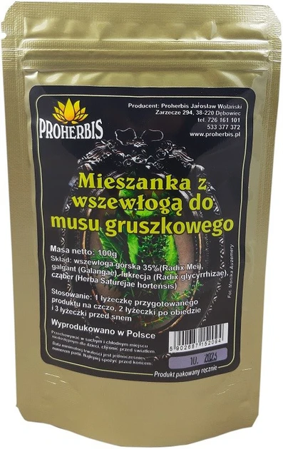 Proherbis Mieszanka z Wszewłogą do Musu Gruszkowego 100g
