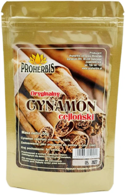 Proherbis Cynamon cejloński mielony 50g