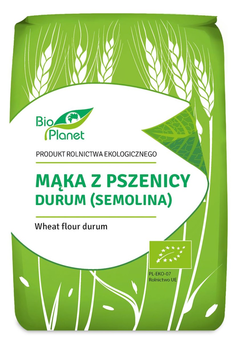 BIO PLANET Mąka z pszenicy durum (semolina) Bio 1kg