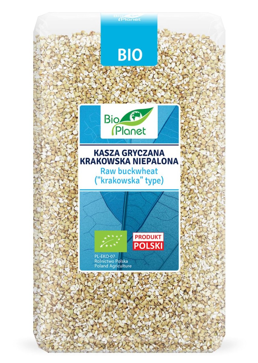 BIO PLANET Kasza gryczana krakowska niepalona Bio 1kg