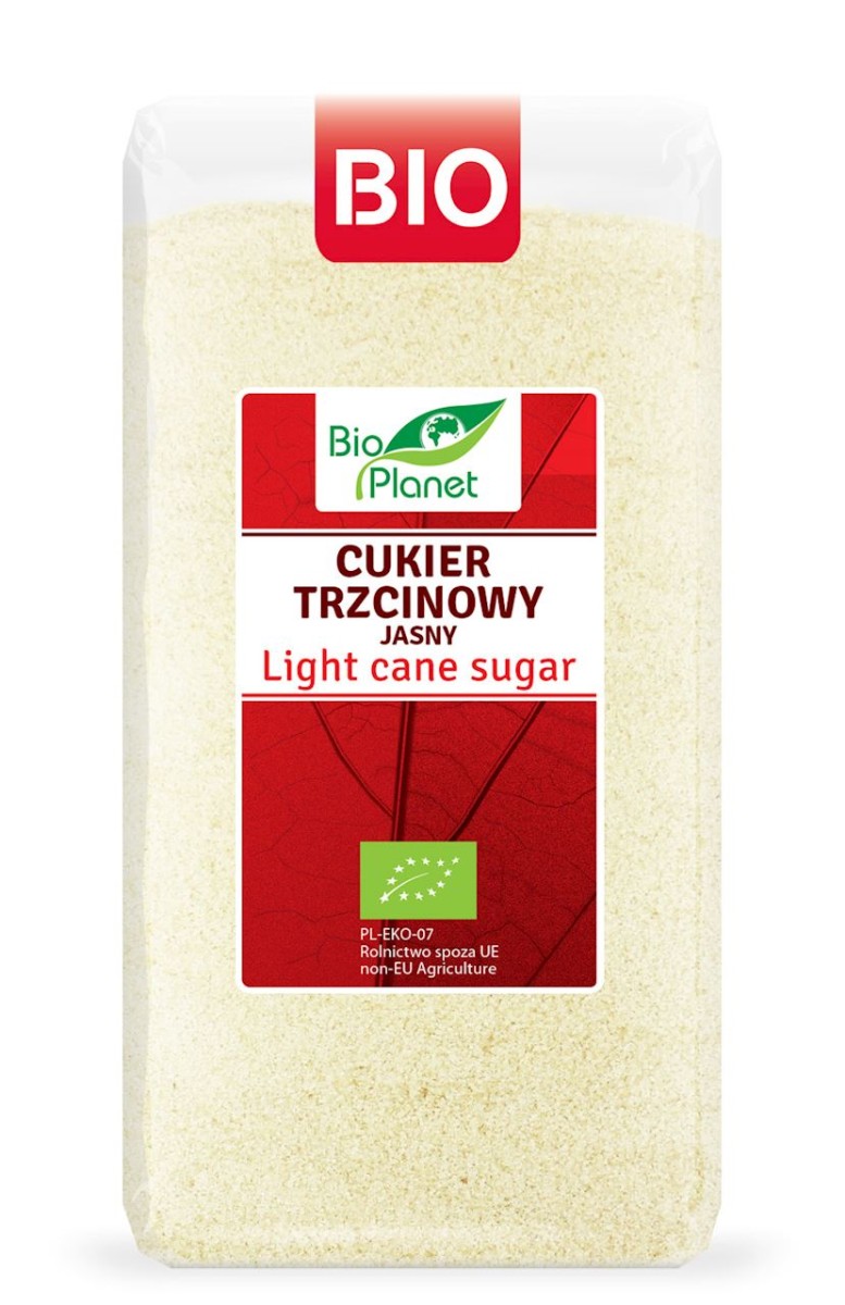 BIO PLANET Cukier trzcinowy jasny Bio 500g