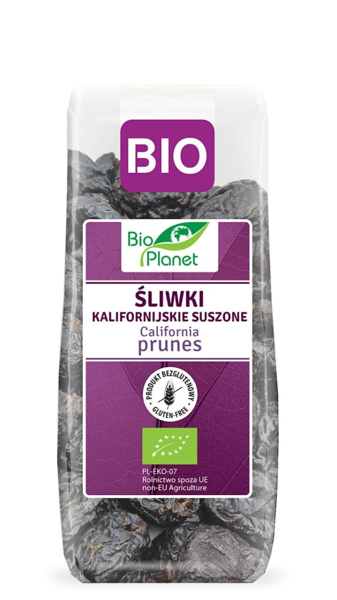 BIO PLANET Śliwki kalifornijskie suszone bezglutenowe Bio 200g