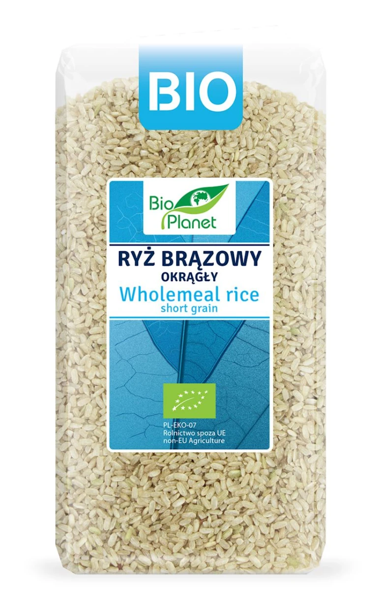 BIO PLANET Ryż brązowy okrągły Bio 500g