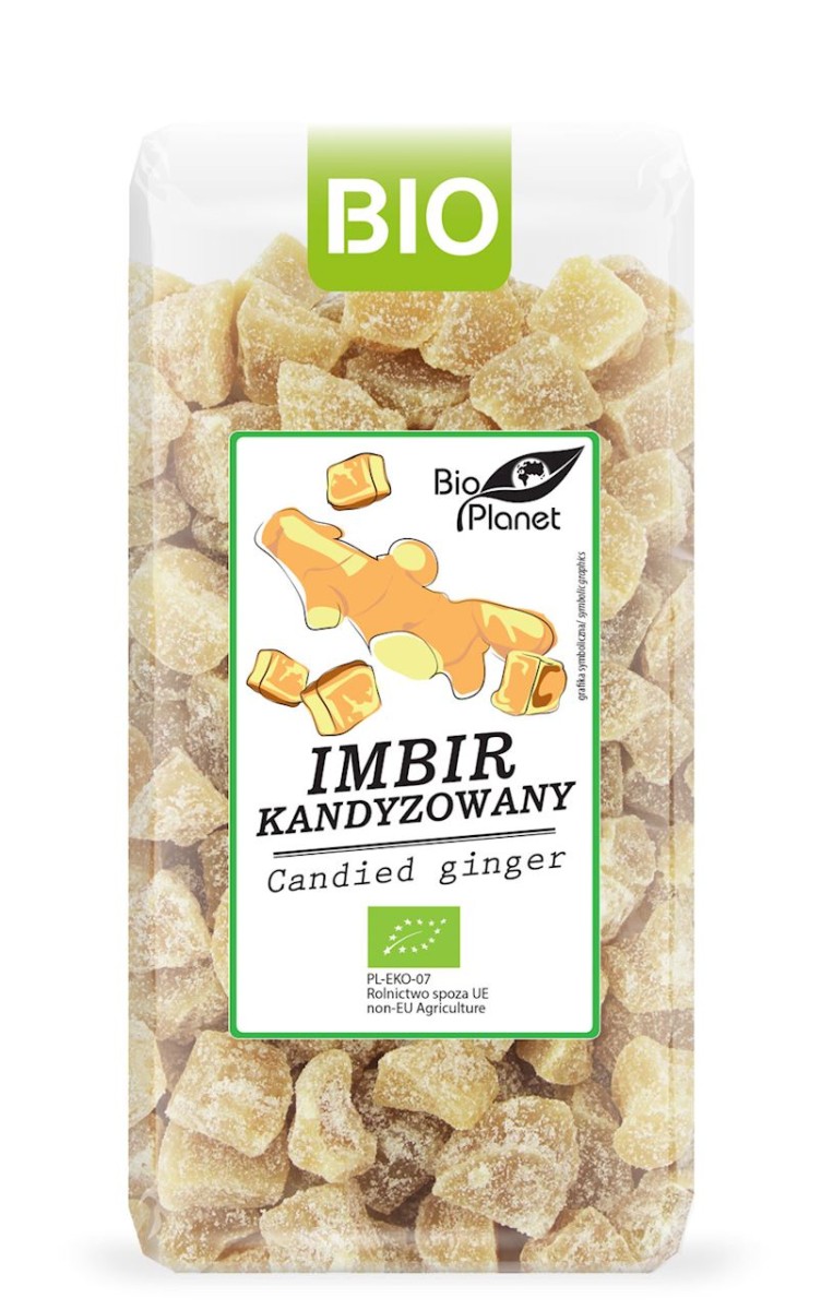 BIO PLANET Imbir kandyzowany Bio 400g