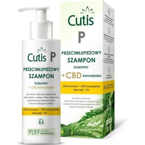 CUTIS P Szampon przeciwłupieżowy z olejem z konopi siewnych 150ml