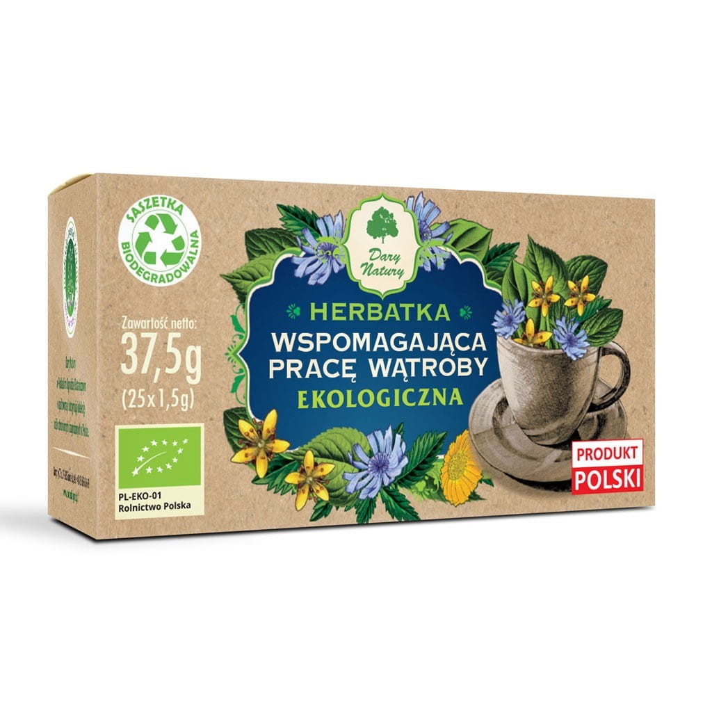 DARY NATURY Herbatka Wspomagająca pracę wątroby EKO 25x1,5g