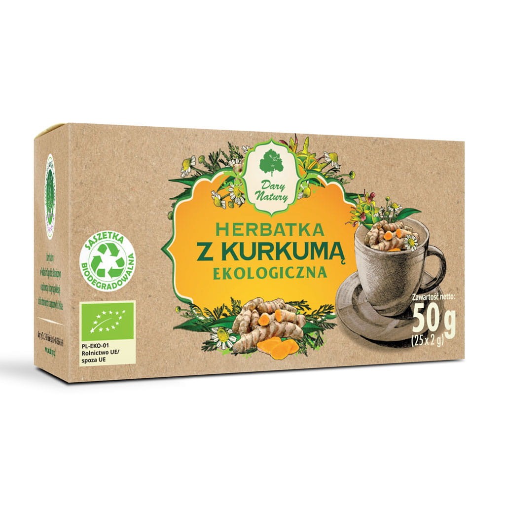 DARY NATURY Herbatka z kurkumą EKO 25x2g