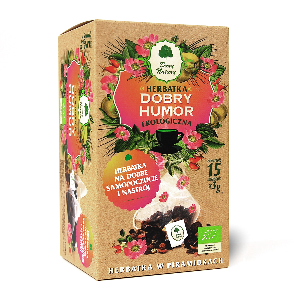 DARY NATURY Herbatka Dobry humor EKO - herbatka w piramidkach 15x3g