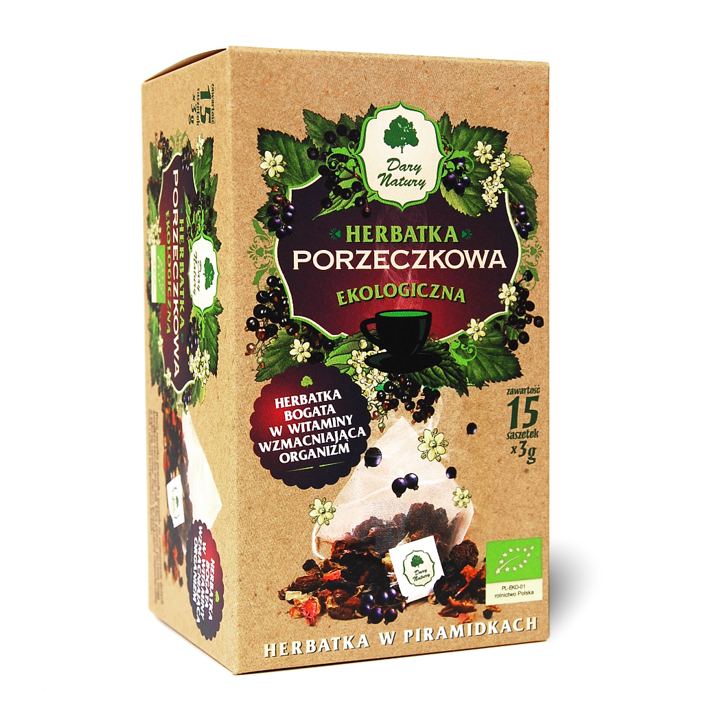 DARY NATURY Herbatka Porzeczkowa EKO - herbatka w piramidkach 15x3g