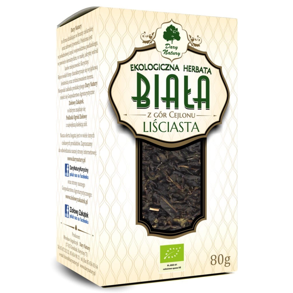 DARY NATURY Herbata Biała liściasta EKO 80g