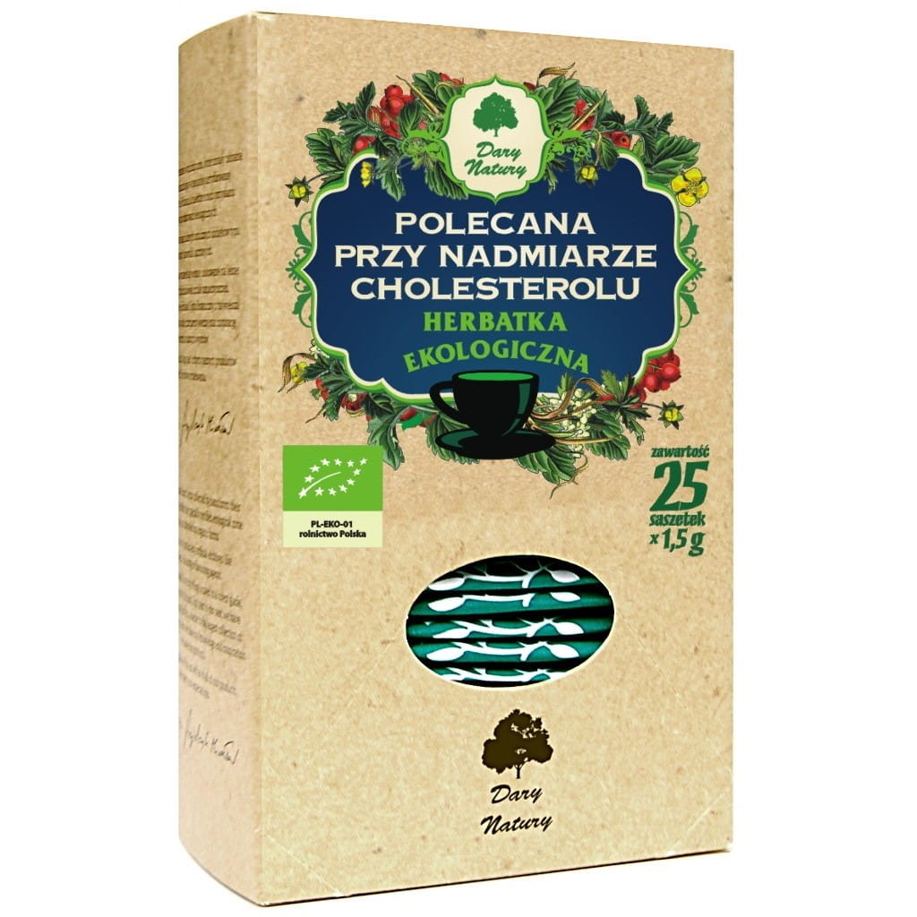 DARY NATURY Herbatka Polecana przy nadmiarze cholesterolu EKO 25x1,5g