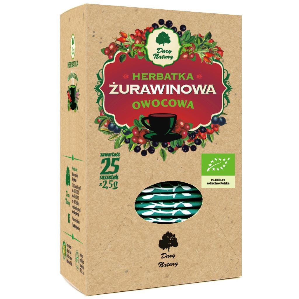 DARY NATURY Herbatka Żurawinowa EKO 25x2,5g
