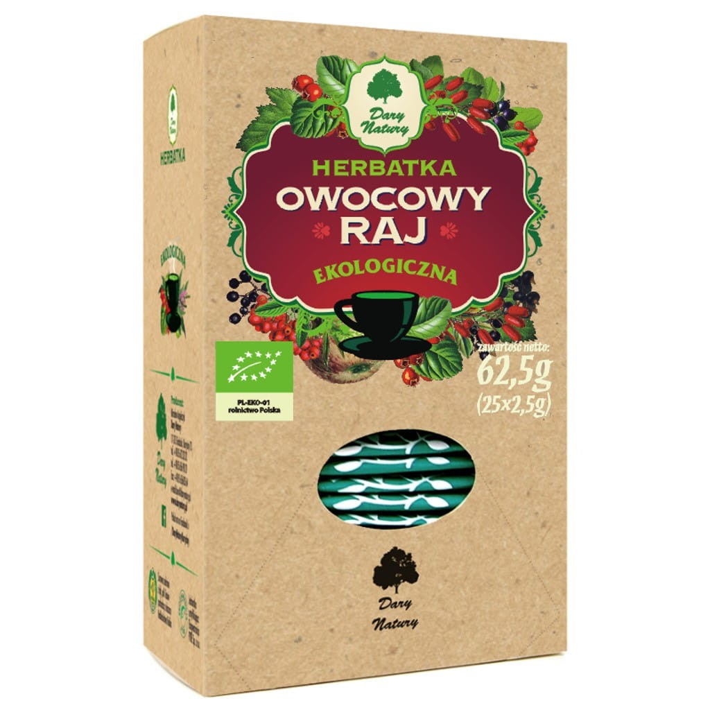 DARY NATURY Herbatka Owocowy raj EKO 25x2,5g