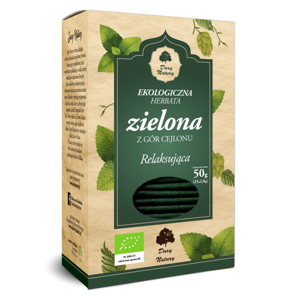 DARY NATURY Herbata Zielona Relaksująca EKO 25x2g