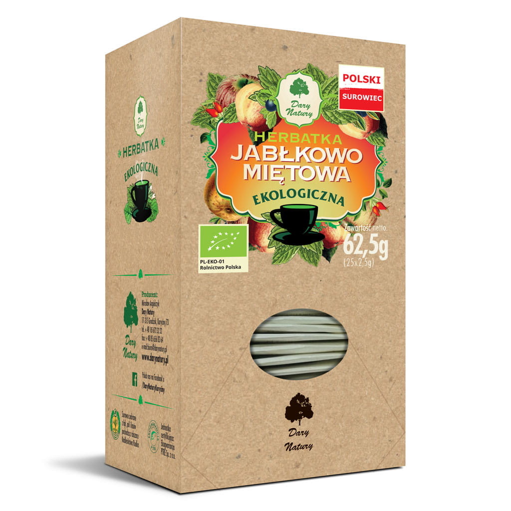 DARY NATURY Herbatka Jabłkowo-miętowa EKO 25x2,5g