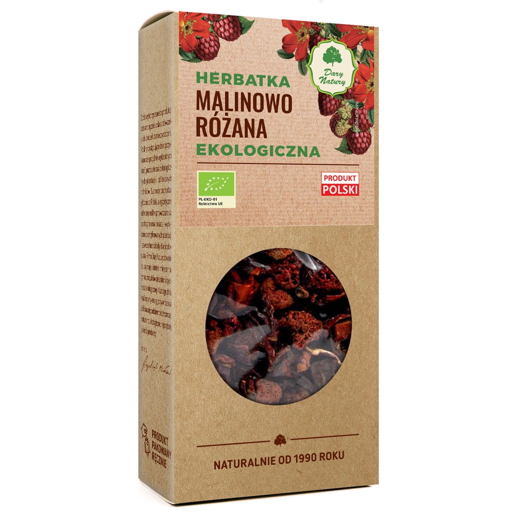 DARY NATURY Herbatka Malinowo-Różana EKO 100g