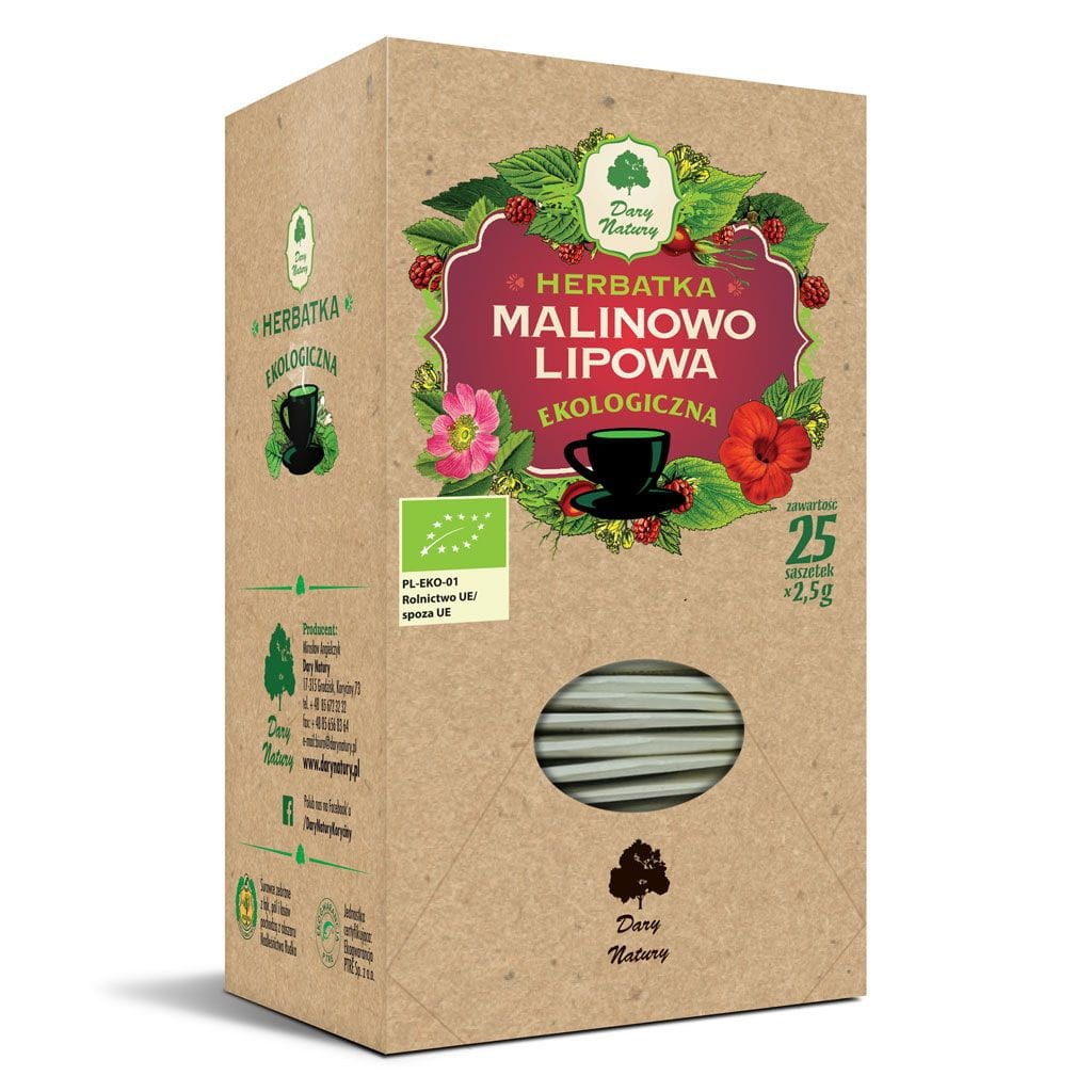 DARY NATURY Herbatka Malinowo-Lipowa EKO 25x2,5g