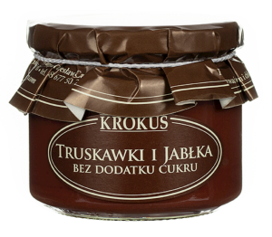 KROKUS Truskawki i jabłka bez dodatku cukru 310g