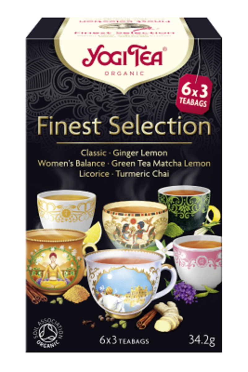 YOGI TEA Herbatka Finest Selection (mix herbątek) Bio (6x3 torebki)