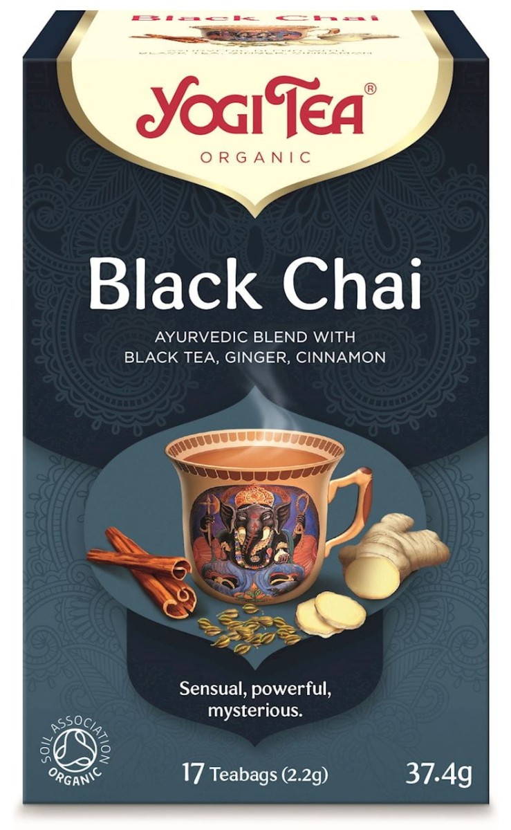 YOGI TEA Herbata czarna z imbirem i cynamonem (Black Chai) Bio (17x2,2 g)