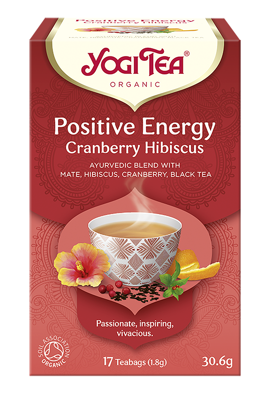 YOGI TEA Herbatka Pozytywna energia z żurawiną i hibiskusem (Positive Energy Cranberry&Hibiscus) Bio (17x1,8g)