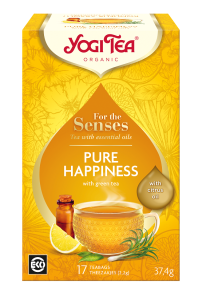 YOGI TEA Herbatka dla zmysłów Szczęście z zieloną herbatą (For the senses Pure Happiness) Bio (17x2,2g)