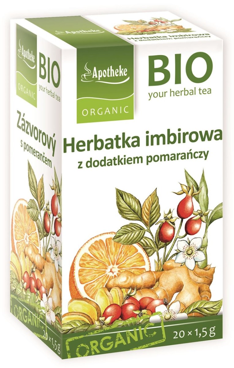 APOTHEKE Herbatka imbir-pomarańcza Bio 20 saszetek