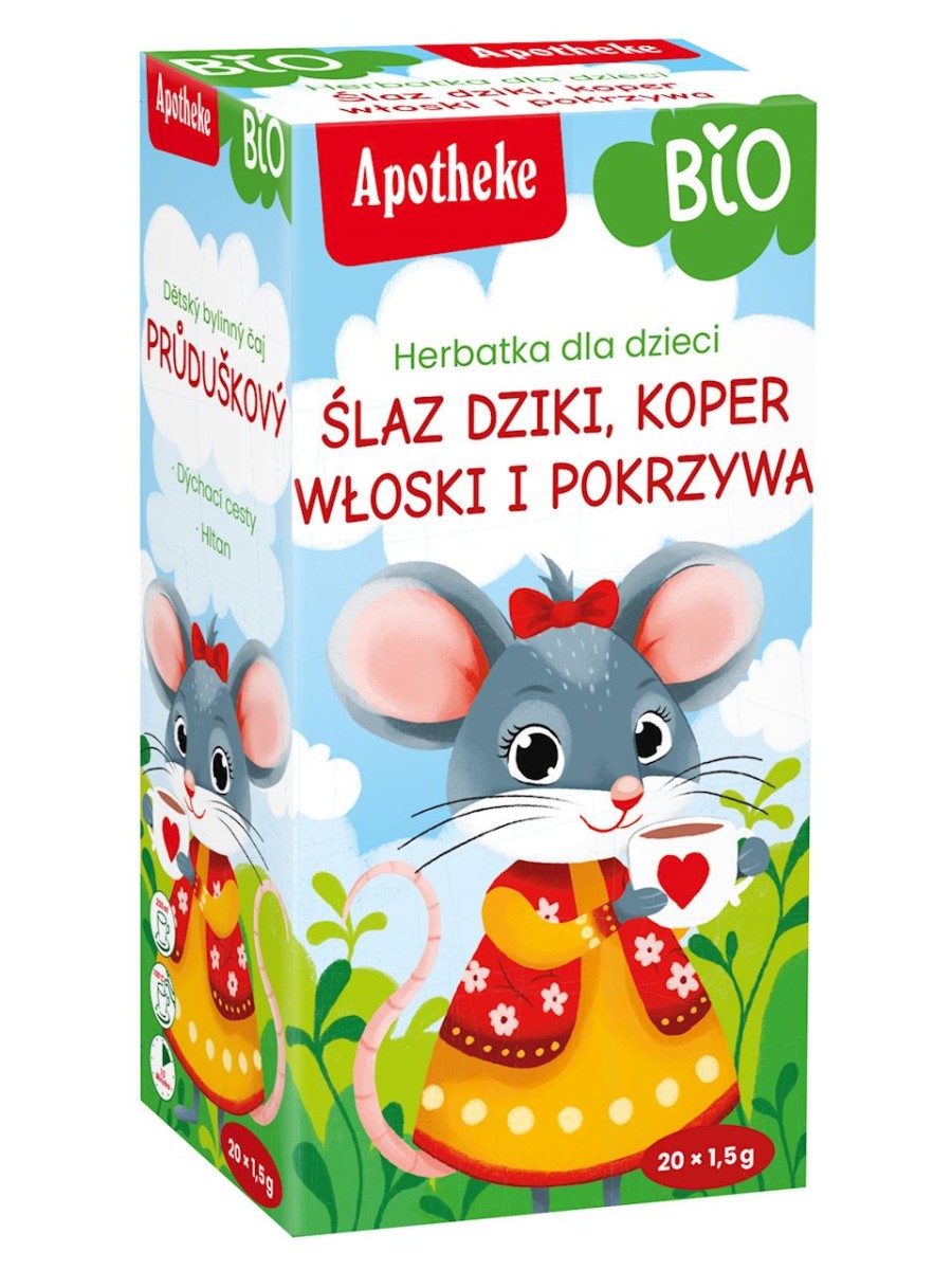 APOTHEKE Herbatka dla dzieci Ślaz dziki, koper włoski i pokrzywa Bio 20 saszetek