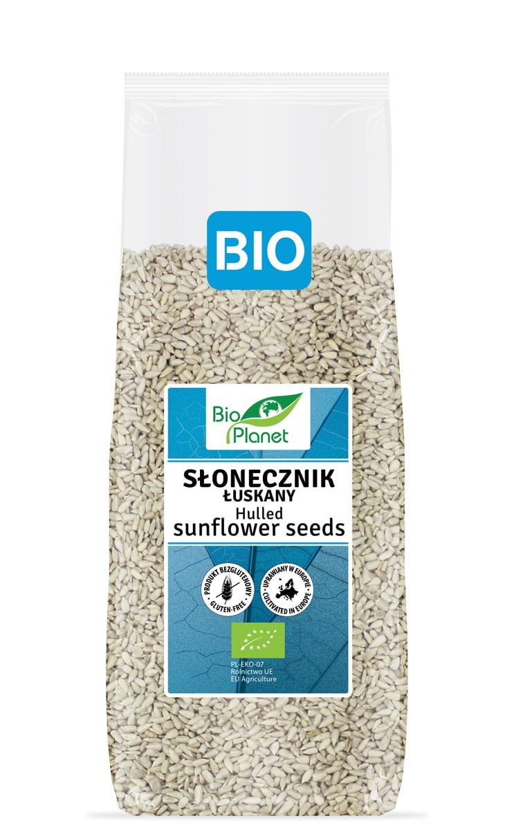 BIO PLANET Słonecznik łuskany bezglutenowy Bio 800 g