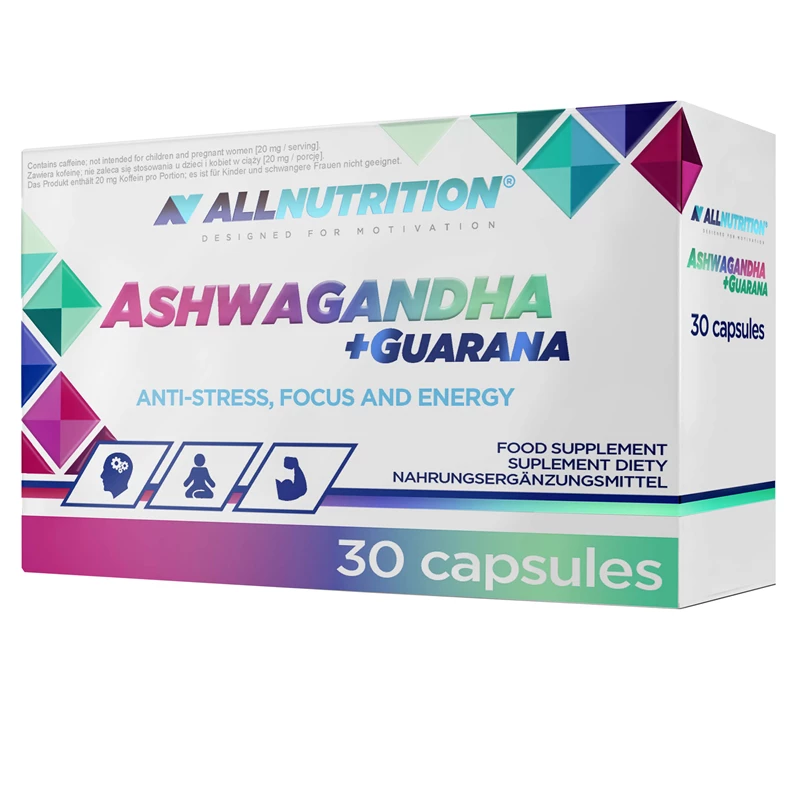 Allnutrition Ashwagandha+Guarana 30 kapsułek