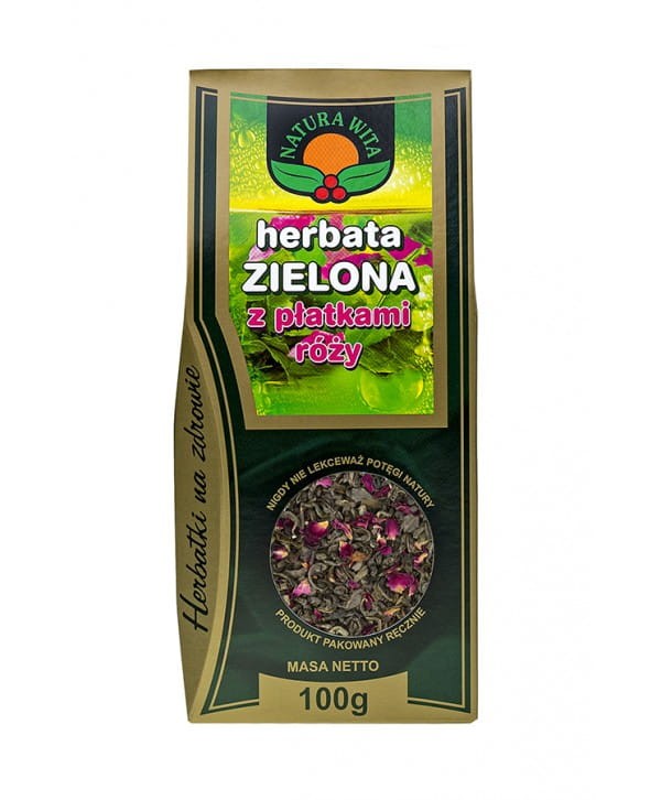 NATURA WITA Herbata zielona z płatkami róży 100g