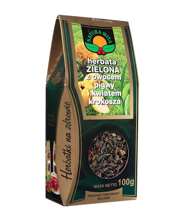 NATURA WITA Herbata zielona z pigwowcem i krokoszem 100g