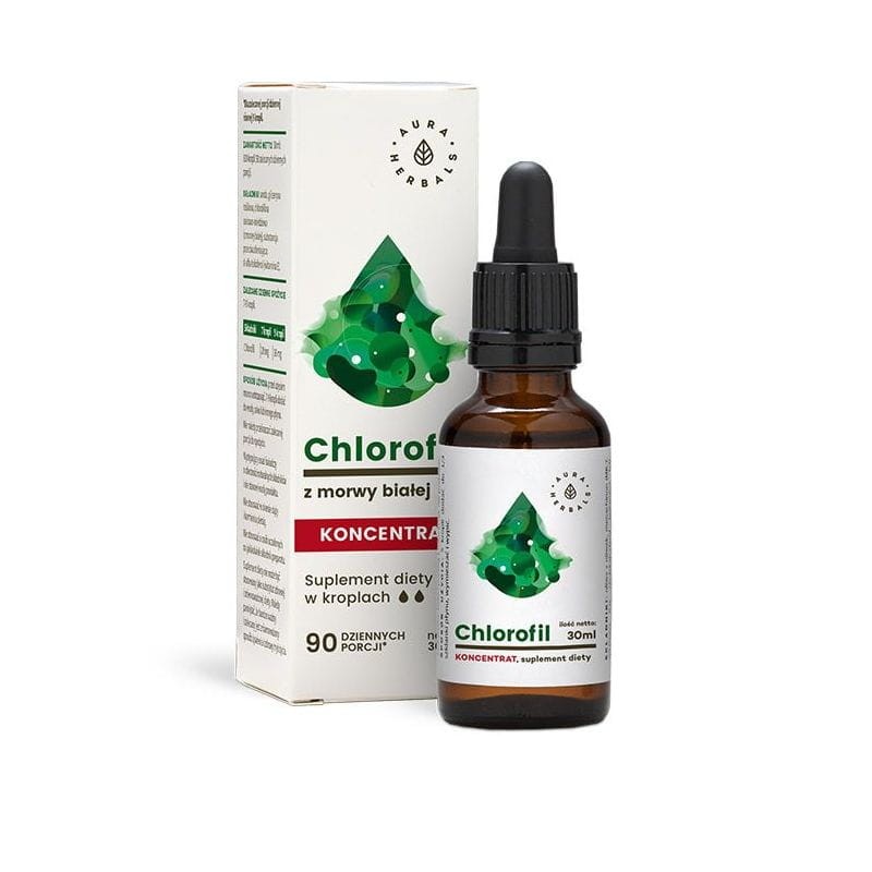 AURA HERBALS Chlorofil z Morwy białej Koncentrat 30ml