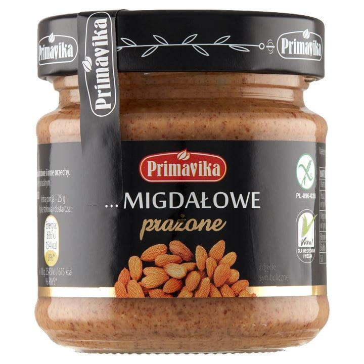 PRIMAVIKA Krem z prażonych migdałów bezglutenowy 185g