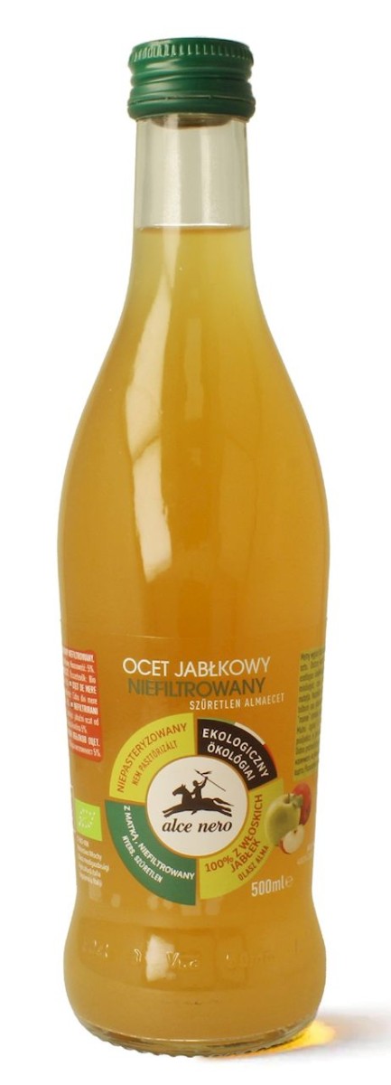 ALCE NERO Ocet jabłkowy 5% niefiltrowany Bio 500ml