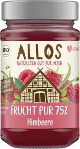 ALLOS Mus malinowy (75% owoców) Bio 250g
