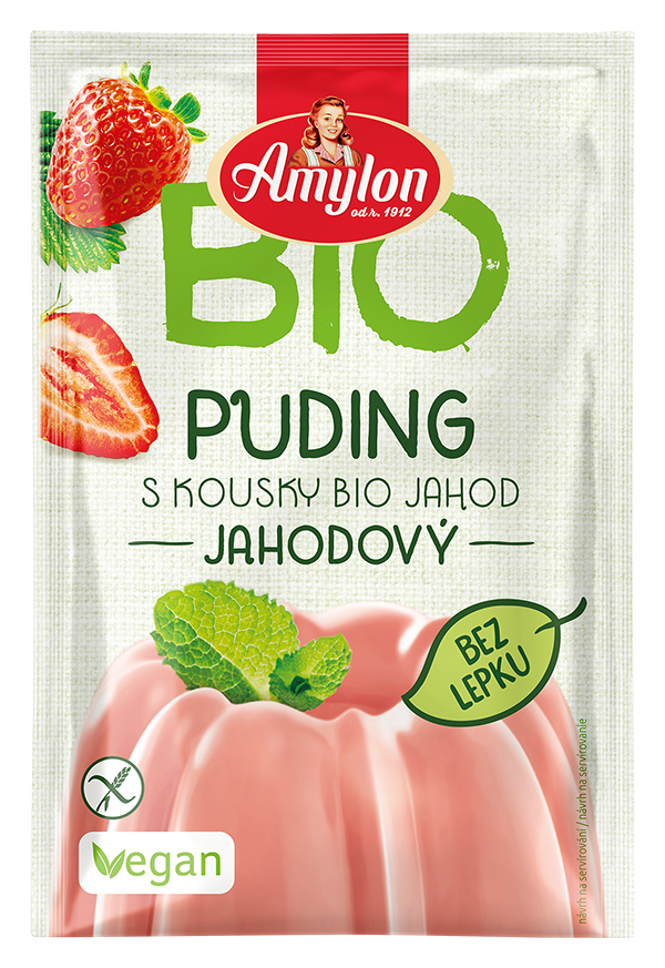 AMYLON Budyń truskawkowy bezglutenowy Bio 40g