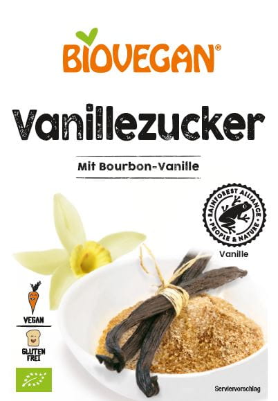 BIOVEGAN Cukier z waniliowy bourbon bezglutenowy Bio (4x8 g) 32g