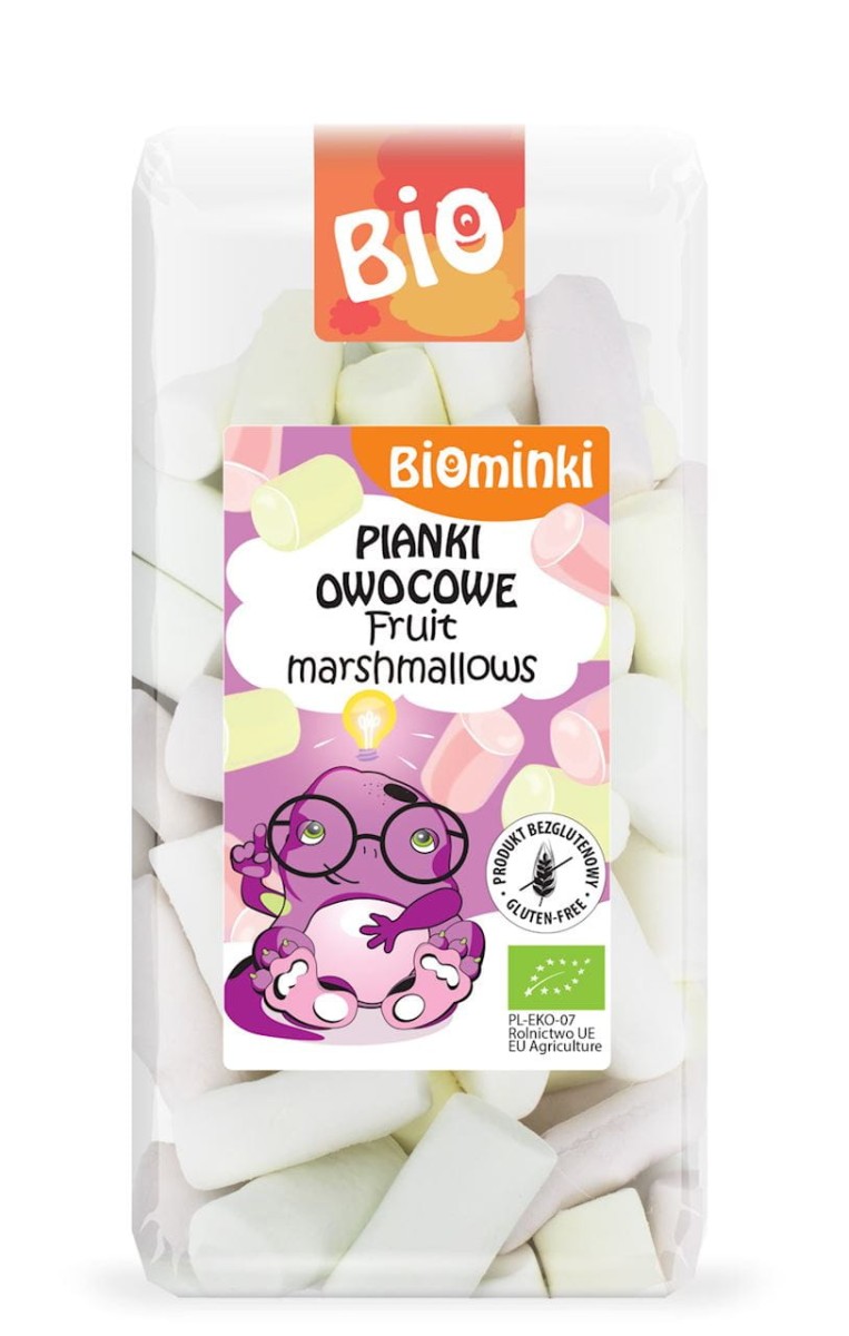BIOMINKI Pianki owocowe bezglutenowe Bio 100g