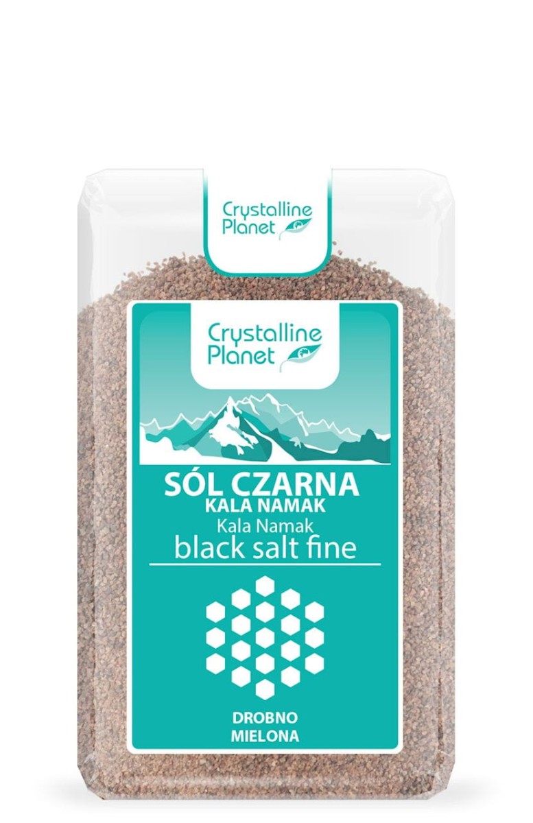 CRYSTALLINE PLANET Sól czarna - kala namak drobno mielona 600g