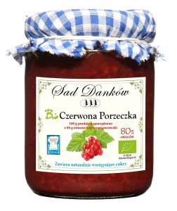 SAD DANKÓW Czerwona porzeczka 80% Bio 260g