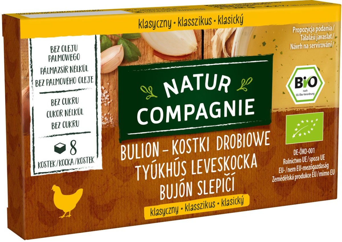NATUR COMPAGNIE Bulion - kostki drobiowe bez cukru Bio (8x11g) 88g