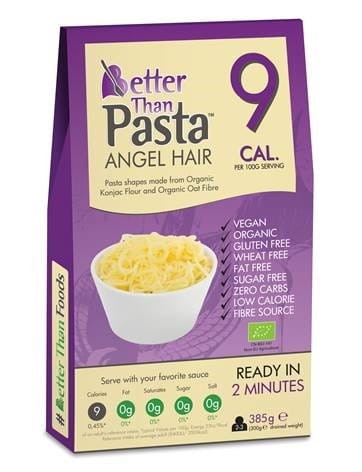 BETTER THAN FOODS Makaron (konjac) angel hair bezglutenowy Bio 385 g (300g)